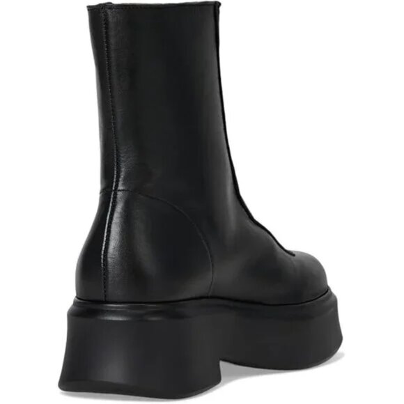 Steve Madden Women's Jones Black Leather Front Zip Ankle Boots. Sz: 9 - Picture 3 of 11